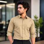 Men's Waterproof & Stain-Free Shirt – Biscuit