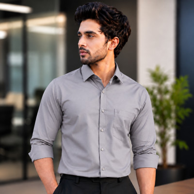 Men's Waterproof & Stain-Free Shirt – Grey