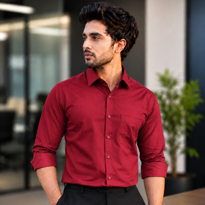 Men's Waterproof & Stain-Free Shirt – Maroon